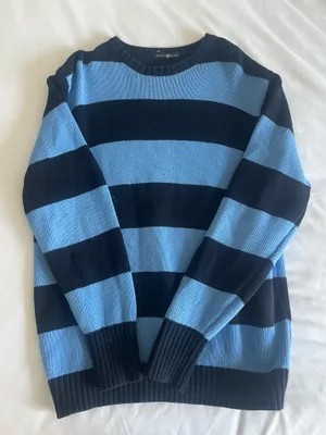 Brandy Melville Blue Striped Sweater thumbnail 1