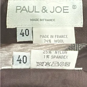 VTG Paul & Joe‎ Brown Tweed Wool Blend Shift Dress Size Small Heritage Preppy thumbnail 8