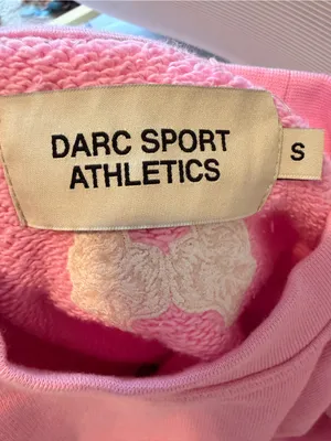 Darc Sport wolves oversized Crewneck sweatshirt pink woman's size small thumbnail 7