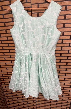 Pink Tartan Mint Floral Embossed Dress‎ Size 10 thumbnail 1