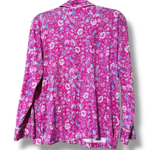 LAUREN RALPH LAUREN medium long sleeve notch collar pajama top black label thumbnail 3