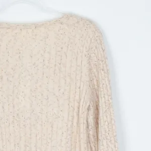NWT Heartloom Womens Lilah Henley‎ Pullover Sweater in Oat Size L Minimalist thumbnail 8