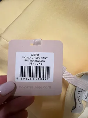 Sau Lee Nicola Crepe Pants Butteryellow Womens Size 4 thumbnail 6