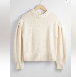 & other stories cream oversized knit sweater thumbnail 1