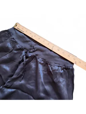 PJ Harlow Jolie Capri Satin Lounge Pants Coal Gray Women's Size Large NWT thumbnail 4
