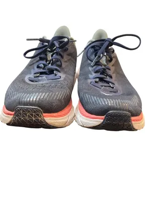 Hoka One Clifton 7 wms blue orange walking running sneakers sz 8.5D SKU 10-351 thumbnail 11