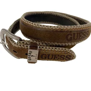 Vintage Guess USA Y2K Belt Sz M Whipstich Retro Indie Festival Heritage Embossed thumbnail 2