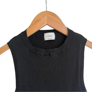 Wilfred Aritzia Black Ribbed Tank Top Size Large L‎ thumbnail 2