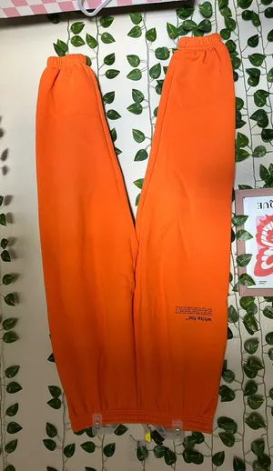 Women’s White Fox Orange Joggers Size XL thumbnail 1