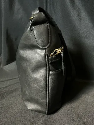 Rosetti Black Leather Shoulder Bag with Gold Hardware thumbnail 4