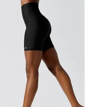 Alo Extreme High-Waist Airlift Biker Shorts Black Hi-Rise Bermuda Long Bike XS thumbnail 1
