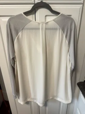 Loft Brand Medium Neutral lightweight Blouse  thumbnail 2
