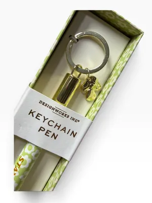 DesignWorks Ink “Stay Groovy” Daisy Keychain Pen with Mushroom Charm – New thumbnail 2
