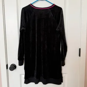 Kate Spade Womens Velour Pajama Dress Size Small Wink Eye Cozy Soft Lounge thumbnail 3