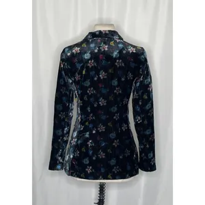 Anthropologie ETT:TWA Blooming Floral‎ Corduroy Blazer Jacket Academia Size 2 thumbnail 9