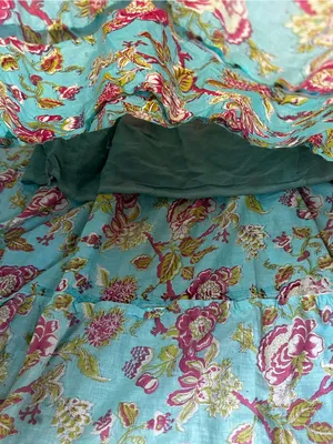 Women’s Floral Puff Sleeve Smocked Peasant Dress Midi Cottagecore Milkmaid thumbnail 4