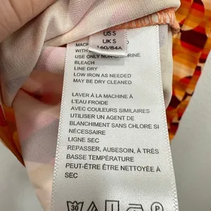 Urban Outfitters Retro Geometric Print Cowl Neck Slip Mini Dress‎ Orange Yellow thumbnail 9