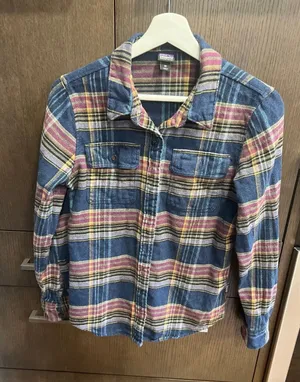 PATAGONIA Long Sleeve FJORD Flannel Shirt Cabin Time Stone Blue women's XS‎ thumbnail 1