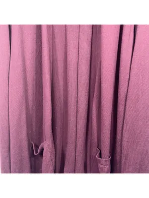 LOFT Outlet Large Burgundy Open Front Cardigan thumbnail 3
