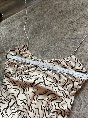Abercrombie & Fitch Abstract Zebra Print Halter Mini Dress Medium thumbnail 2
