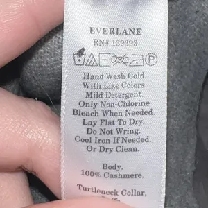 Everlane Sweater‎ Womens Size XL Gray 100% Cashmere Turtleneck Cowl Pullover Top thumbnail 7