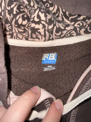 Brown and Pink Zip Up Hoodie thumbnail 3