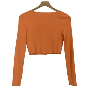 ARITZIA Sunday Best Izzy Cropped Button Up Cardigan - Orange - XS thumbnail 2