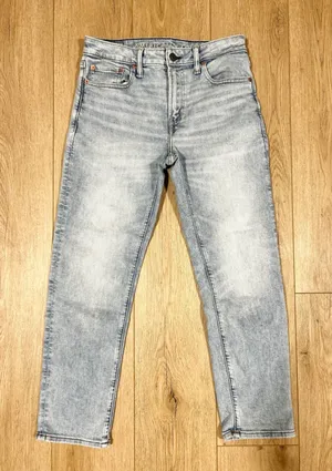 American Eagle Airflex+ Light Wash Slim Straight Leg Jeans 30x30 5683068947 thumbnail 1