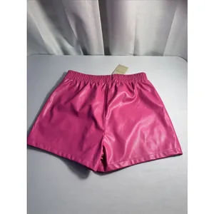 NWT ee:some Faux‎ Leather High Waisted Shorts Hot Pink Elastic Waist Size Large thumbnail 10