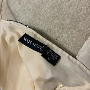Wet Seal Y2K Beaded Backless Halter Top thumbnail 3
