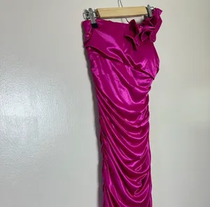 CLEARANCE! Pink Ruby Rox One-Shoulder Ruched Dress Size S Junior NWT thumbnail 3