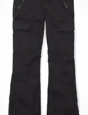 American Eagle Stretch Baggy low rise flare cargo pant size 6 thumbnail 1