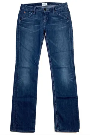 Hudson Flap Pocket Medium Wash Stretch Straight Leg Jean Womens Size‎ 26 HEMMED thumbnail 1