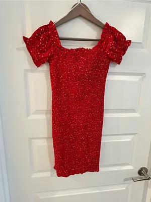 Princess Polly Gracie Babydoll Red Dress Size 4 thumbnail 7