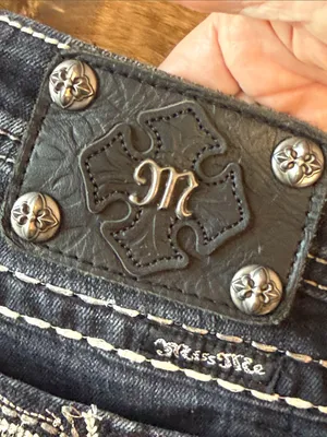 MISS ME Black Embellished Denim Cutoff Style Shorts Size 25 thumbnail 7