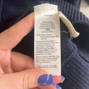 ✨Madewell Linden Scoop Sweater Dark Baltic Sz Medium Tee✨ thumbnail 8
