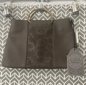 New With Tag Brown Faux Leather Small Handbag. thumbnail 1