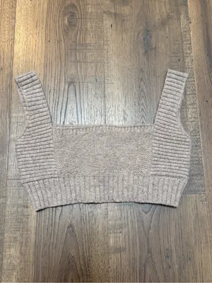 How of CB Adhara Wool Bralette Top Bra Taupe size‎ XS thumbnail 2