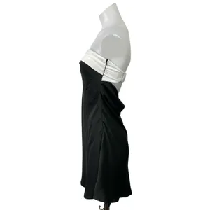 Princess Polly Black Strapless Tube Bandeau Cutout A Line Mini Dress Size 4 thumbnail 2