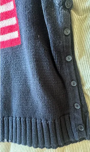 Vintage American Flag sleeveless sweater top thumbnail 3