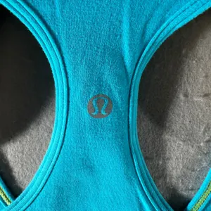 952 | Lululemon Cool Racerback Slim Fit Yoga Tank Top Blue Womens‎ 4 thumbnail 3