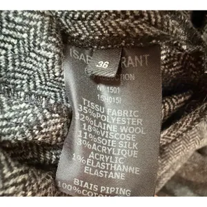 Isabel Marant Kingsley Draped Tweed Dress Wool Silk Blend Asymmetrical 36/US 4 thumbnail 8