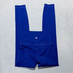 Lululemon Wunder Train Mid Rise Tights Size 2 Blue Gym Active Athletic Tight thumbnail 3