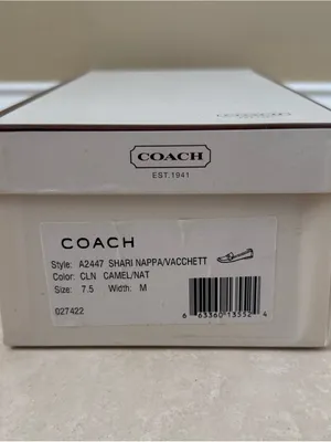Coach Shari Nappa Camel Natural Tan Vacchetta Leather Slip On Penny Loafer 7.5 B thumbnail 11
