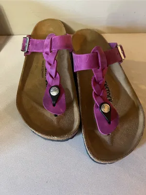 Birkenstock Gizeh Purple Braided Thong Sandals 36 US size ladies 5 thumbnail 2