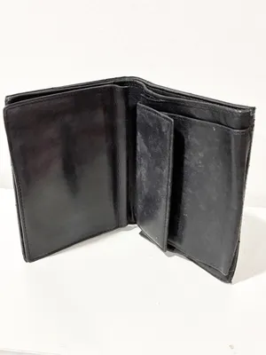 PRADA BLACK Quilted NYLON & Leather WALLET Snap Closure Made in Italy thumbnail 6