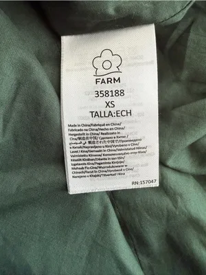 Farm Rio Dress Nature Floral Sleeveless Linen XS thumbnail 6