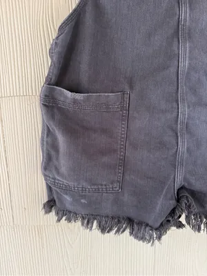 Aerie Denim Shortalls - Black thumbnail 2