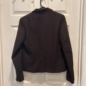Gap The Academy Blazer Womens 10 Burgundy Wool Blend Two Button Tailored Jacket thumbnail 5