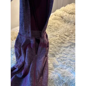Lululemon Scuba‎ Full Zip Hoodie Heathered Purple Knit Thumbholes Jacket thumbnail 9